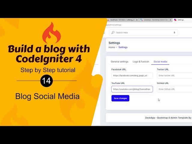 #14. Adding Social Media to Your CodeIgniter 4 Blog