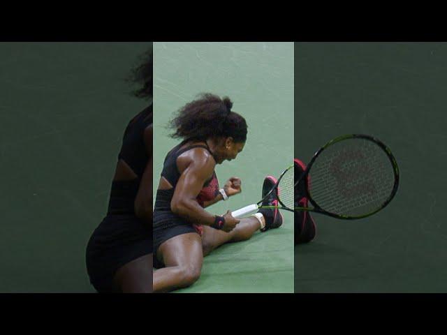 Serena Williams does the SPLITS after sensational shot! 