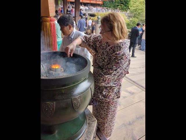 Lighting Incense for my Aunt and Nana at Kiyomizu-dera