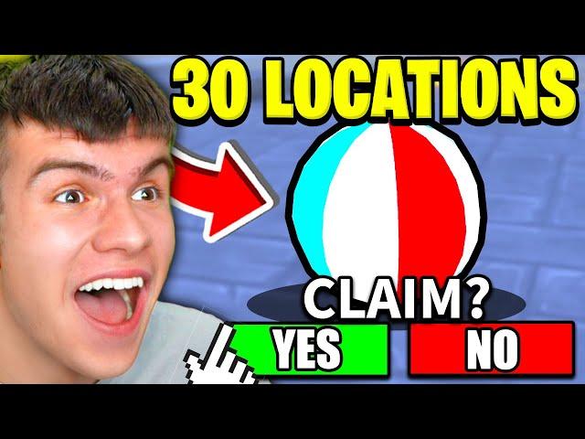 How To FIND ALL 30 BEACH BALL LOCATIONS In Roblox Toilet Tower Defense! BEACH BALL HUNT EVENT!