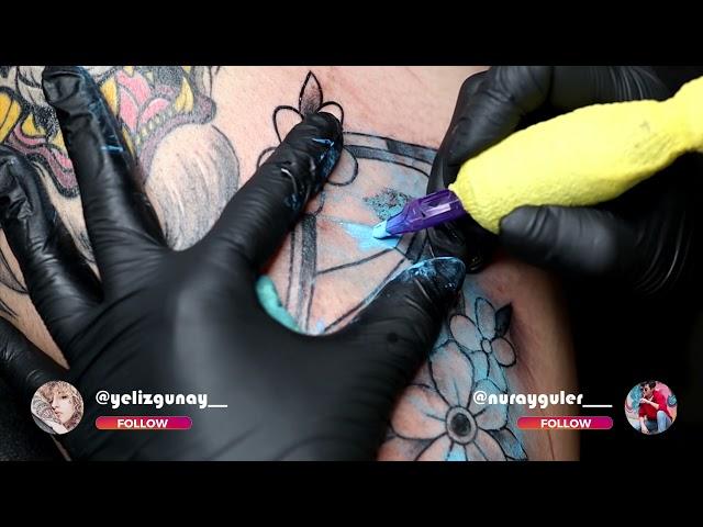 Traditional Tattoo Time Lapse | Tattoo Artist Yeliz Günay