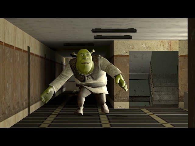 RUNNING AWAY FROM A FAST SHREK AT SCHOOL █ Garry's mod – mods █