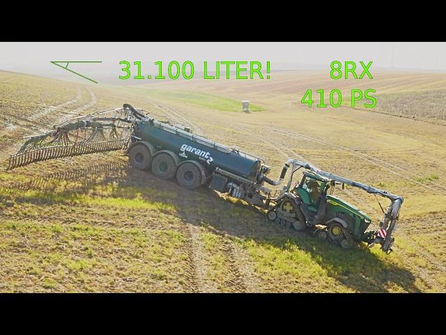 GÜLLE GIGANT - John Deere 8RX mit 31.100 LITER FASS! | 4K