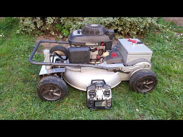 4x4 RC lawn mower PR1 hoverboard hack. Cortacésped radio control