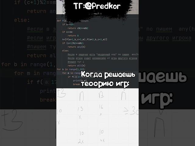 ТЕОРИЯ ИГР ИНФА ЕГЭ #ромыч #shorts  #ege #infa #учеба #егэ #огэ  #программирование