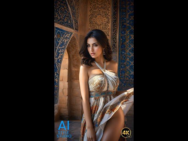 4K AI Art Lookbook Video of Persian AI Girl ｜ Voluptuous Charm of a Persian Princess