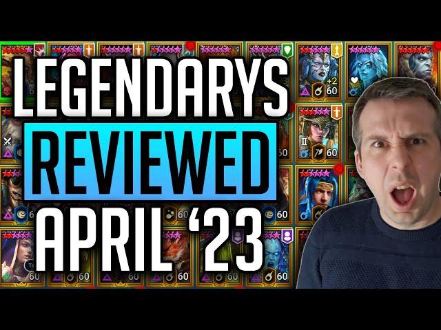 DONT LEVEL TRASH! ALL LEGENDARY CHAMPIONS REVIEWED APRIL 2023! | Raid: Shadow Legends