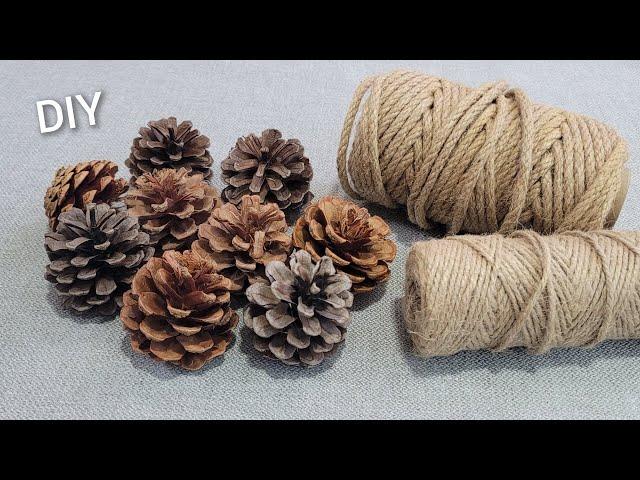 I make MANY and SELL them all! Genius Recycling Idea with Pine cone and Jute - Amazing Tips & trick