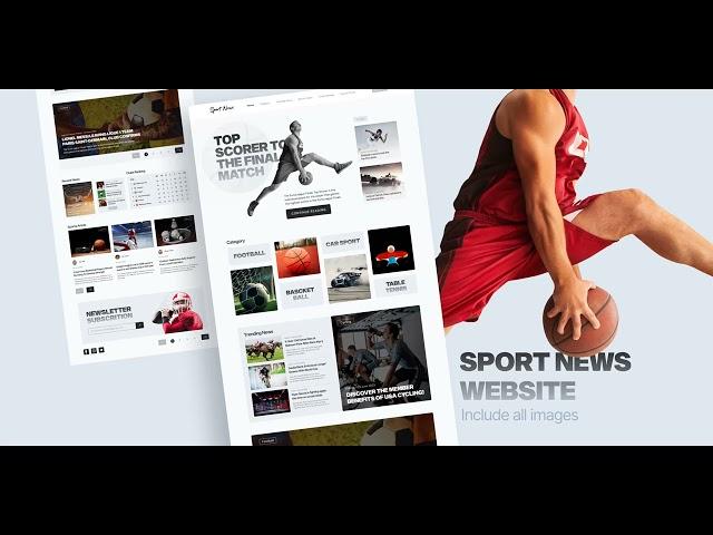 Figma Free Templates Sports news websites