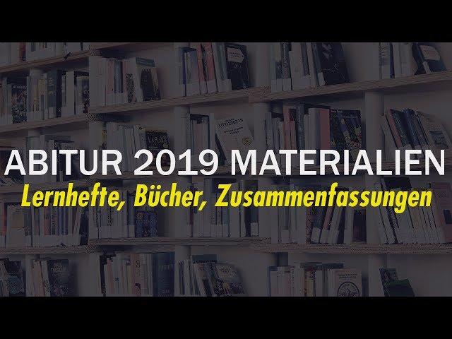 DAS BRAUCHST DU FÜRS ABI 2019 - Lernhilfen, Bücher, Materialien | studyrunner