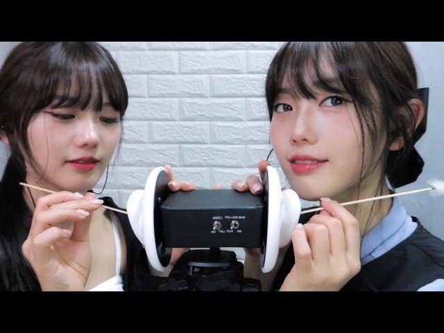 ASMR Japanese and Korean Twin Ears Cleaning(Tingly, Relaxing)