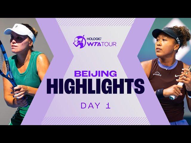 Kenin, Osaka, Zhang in action on Day 1 of Beijing 2024 | WTA Match Highlights