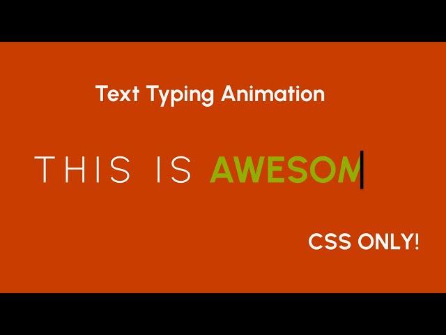 CSS Text Typing Animation Tutorial | Typewriter Effect | Web Development