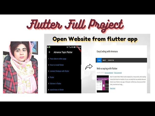 12 How to open website from flutter app | open url in browser | Open any link from flutter app