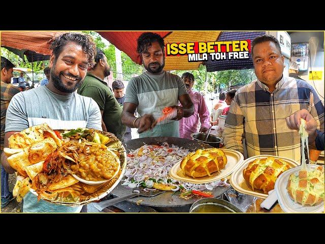 INCREDIBLE Pro Max Delhi Street Food  Kishore Tadka Chole Kulche Bhature, Pull Apart Garlic Bread