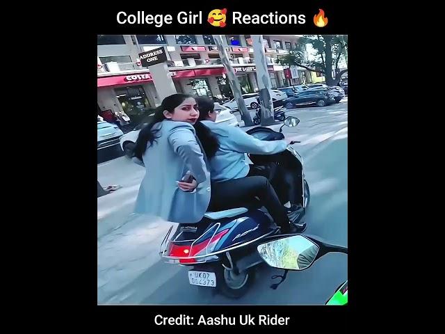 Cute College Girl Reactions | Superbike Zx10r | z900 | Reaction Video | Maza Aaya | Police #viral