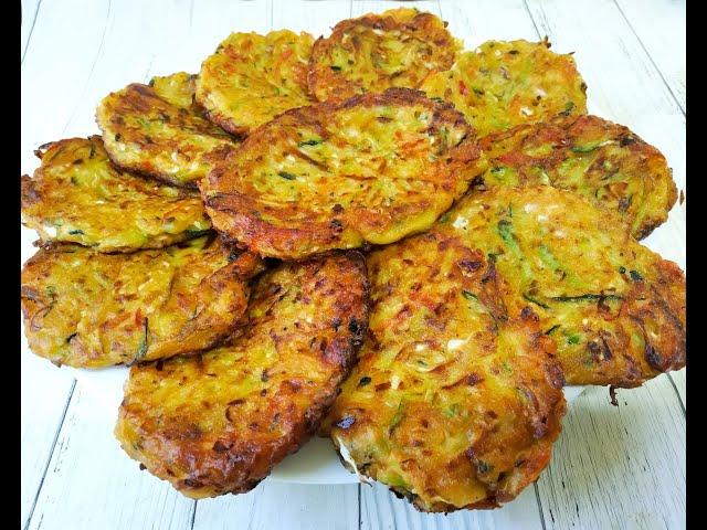 НЕЖНЫЕ ОВОЩНЫЕ ОЛАДЬИ с кабачками и капустой/Vegetable pancakes/Legomaj krespoj/Gemüsepfannkuchen