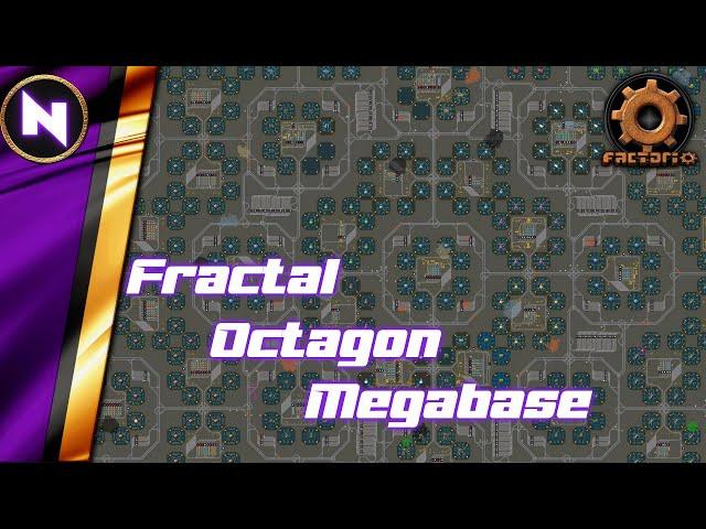 Beautiful & Effective Fractal Octagon TRAIN MEGABASE by LilyRose | Factorio Base Tour