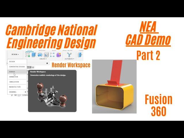 Cambridge National: Engineering Design NEA CAD Demo (part 2) "Rendering"