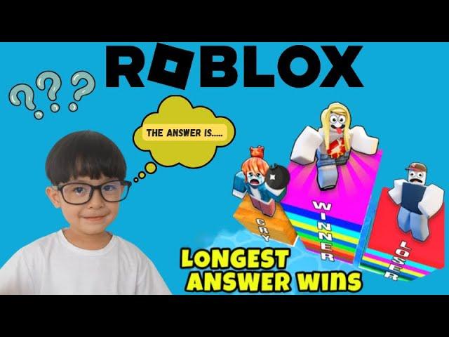 Jace Plays ROBLOX | Longest Answer Wins