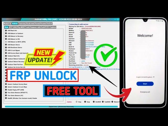 Samsung Gmail Account Bypass New Update Tool Free || Android Utility Pro New Update