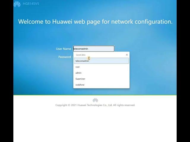 Huawei HG8145V5 Configuration