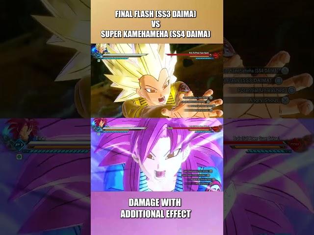FINAL FLASH (SS3 DAIMA) VS SUPER KAMEHAMEHA (SS4 DAIMA)