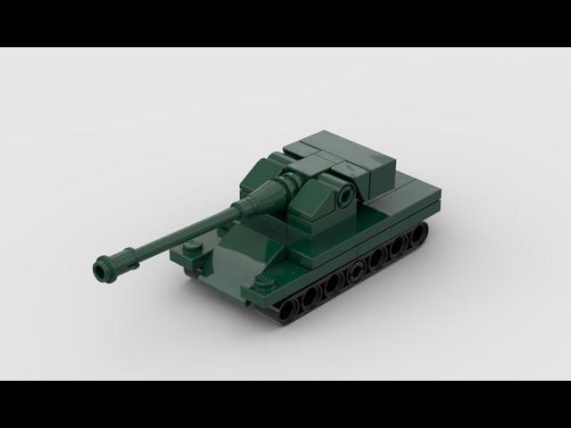 micro LEGO tank AMX 50B instructions