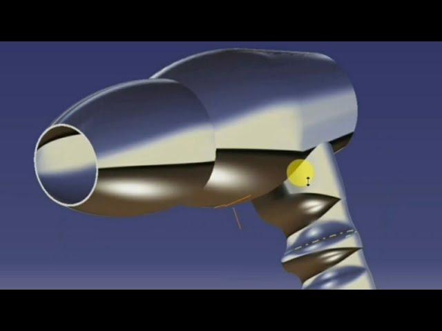 How to make CAD model of Hair Dryer in CATIA V5 | Surfacing Tutorial for beginners | #cadguruji