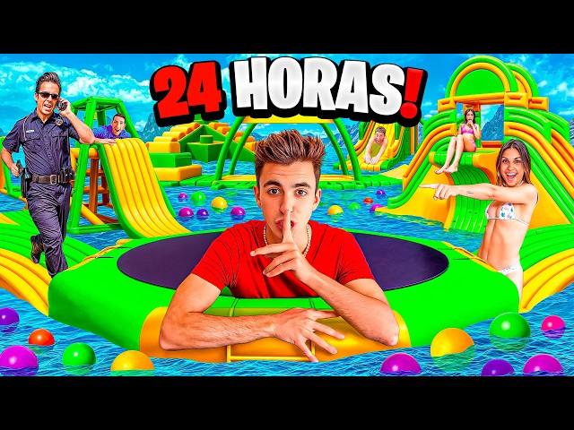 24 HORAS ATRAPADOS EN UN PARQUE DE AGUA! *Retos Extremos!*