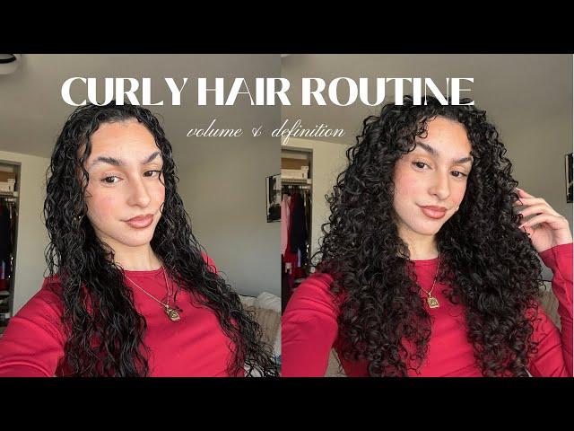 CURRENT CURLY HAIR ROUTINE // 3B-3C curls