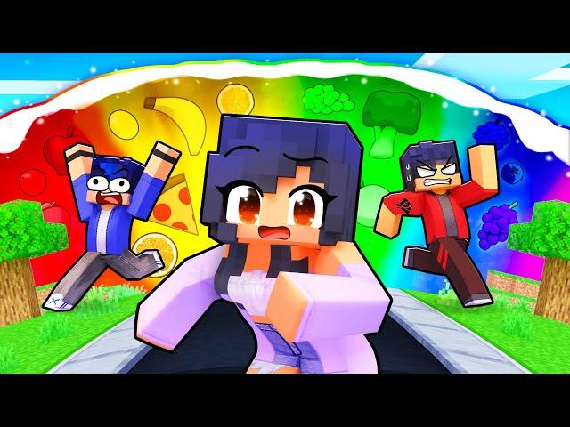 Trapped by a FOOD TSUNAMI In Minecraft!