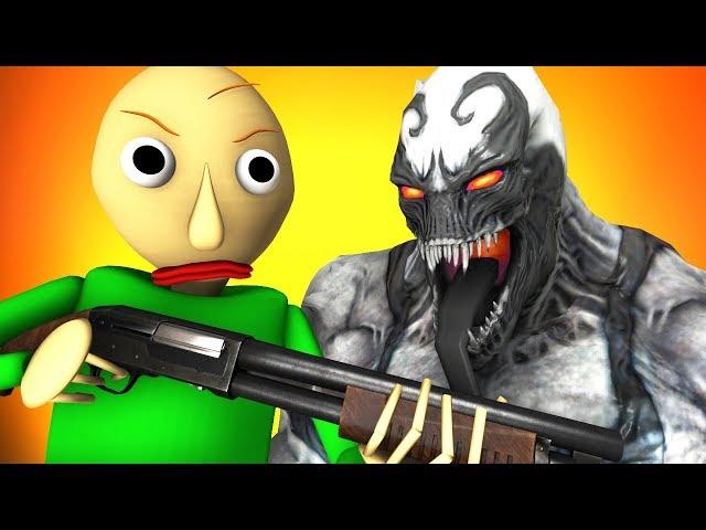 Балди vs Веном 5: Симбиота из Дробовика (Baldi's Basics | Granny 2 | Гренни хоррор игра 3D Анимация)