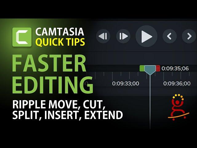 FASTER editing with ripple MOVE, SPLIT, CUT, INSERT, DELETE, EXTEND | Timeline in Camtasia