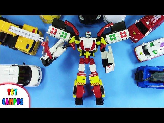 Hello Carbot Dandy Ambulance Robot to Car Medic | 헬로카봇 스타렉스 댄디 구급차 NEW | ToysReview ToyCampus