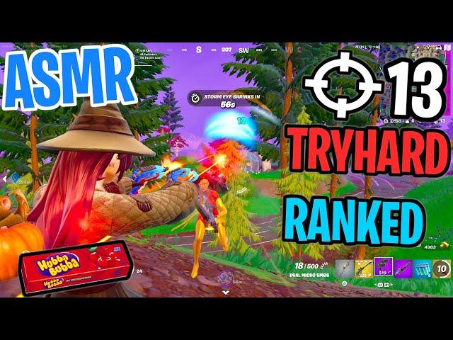 ASMR Gaming  Fortnite Ranked Tryhard! Relaxing Gum Chewing  Controller Sounds + Whispers