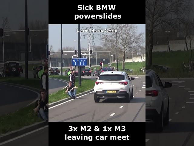 BMW M Gang Powerslides leaving car meet