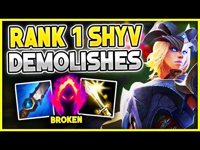 RANK #1 MASTERY SHYVANA MAIN DEMOLISHES DIAMOND ELO (1v9 HARD CARRY) | Veralion | League of Legends