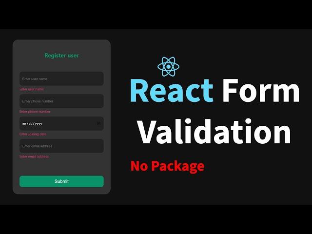 React Form Validation: No Library Needed!