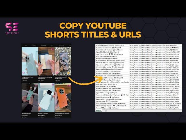 Copy YouTube Shorts Titles and URLs (Links)