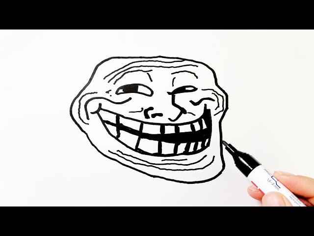 How to Draw a Troll Face