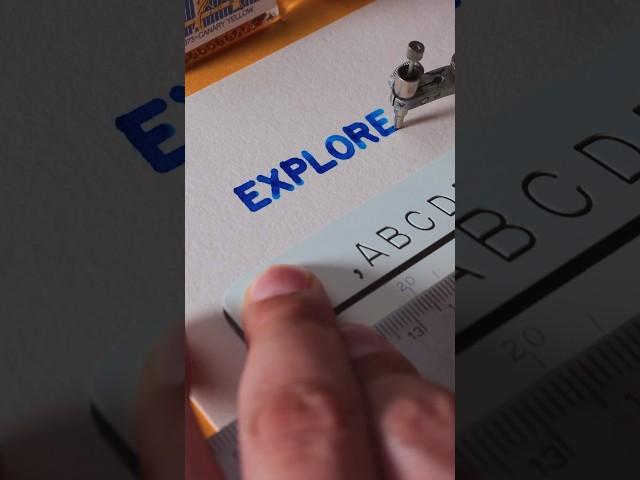 Explore, using a vintage lettering set