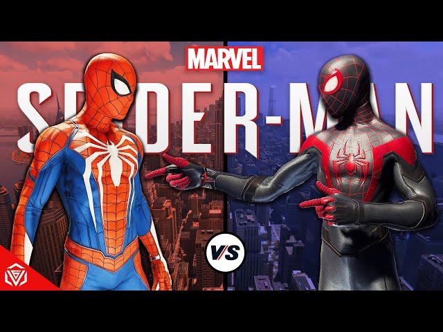 Spider-Man Remastered vs Spider-Man Miles Morales - Gameplay Physics & Details Comparison (4K)