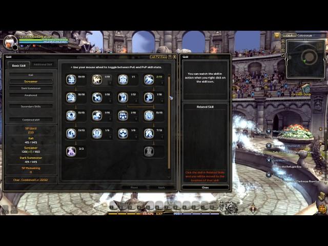 Dragon Nest Europe Lv93 Awakened  Dark Summoner PVE Skill Build