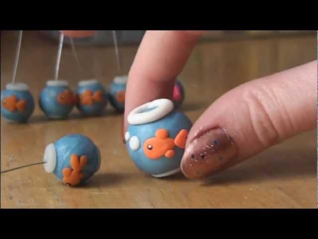 FISH BOWL - Polymer Clay Charm - How To | SoCraftastic