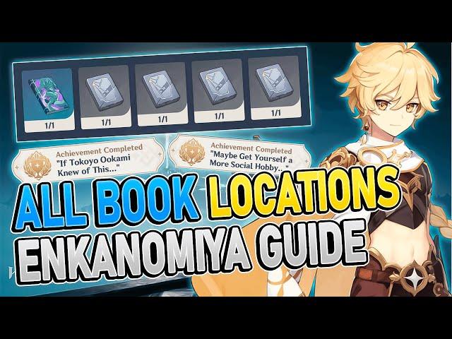 All Book Locations Enkanomiya & Complete World Quest " Collection of Dragons and Snakes "