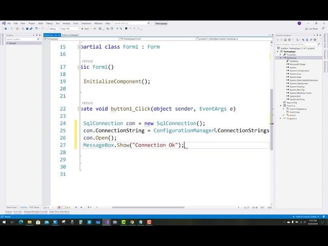 Connection String in Windows Forms C# |  Connection Strings in C#