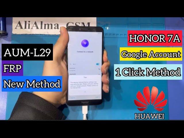 Huawei Honor 7A (AUM-L29) FRP/Google Lock Bypass Android/EMUI 8.2.0 With PC