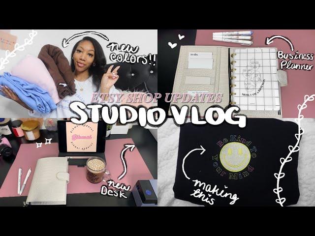 STUDIO VLOG 03: New Desk, Shop Updates, Rebranding, Being Productive, Embroidery, New Color Crews!