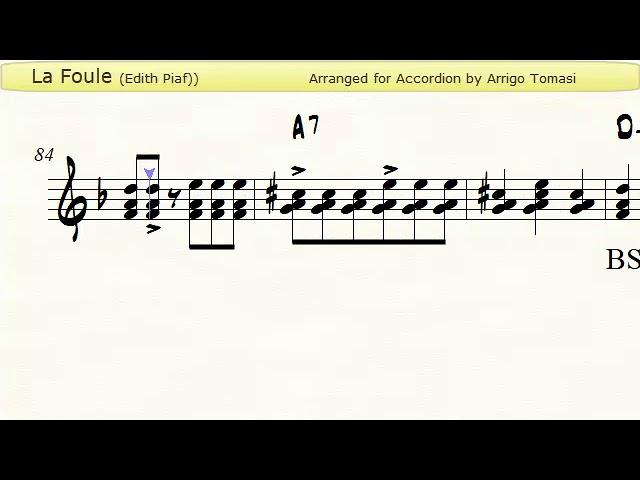 La Foule - Accordion Sheet Music